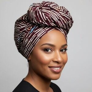 African Print Headwrap Ankara Fabric Scarf Turban Boho Tribal